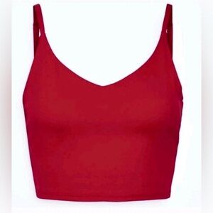 Athleta Elation V-Neck Longline Top in Candy Red D-DD Cami Crop Medium
